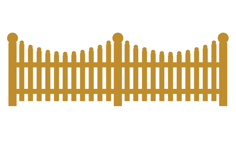 Scalloped fence icon